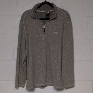 Men’s The North Face Oat Brown 1/4 Zip Pullover Size XL